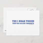 Ich höre Stimmen Postkarte (Vorne/Hinten)