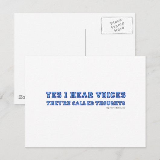 Ich höre Stimmen Postkarte (Vorne/Hinten)