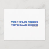 Ich höre Stimmen Postkarte (Vorderseite)