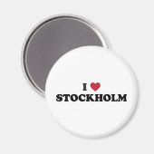 Ich höre Stockholm Schweden Magnet (Vorderseite/Rückseite)