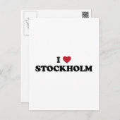 Ich höre Stockholm Schweden Postkarte (Vorne/Hinten)