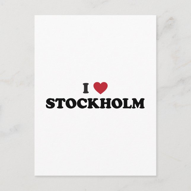 Ich höre Stockholm Schweden Postkarte (Vorderseite)