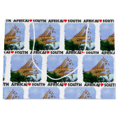 Ich höre Südafrika 4 Giraffen Große Geschenktüte (Vorderseite)