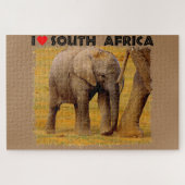 Ich höre Südafrika Elefantenkalb Puzzle (Horizontal)