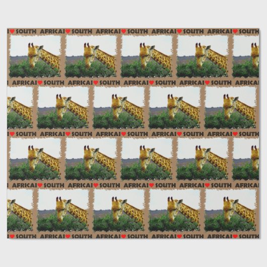 Ich höre Südafrika Giraffe Thorn Geschenkpapier (Flach)