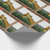 Ich höre Südafrika Giraffe Thorn Geschenkpapier (Ecke)