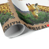 Ich höre Südafrika Giraffe Thorn Geschenkpapier (Rolleneckpunkt)