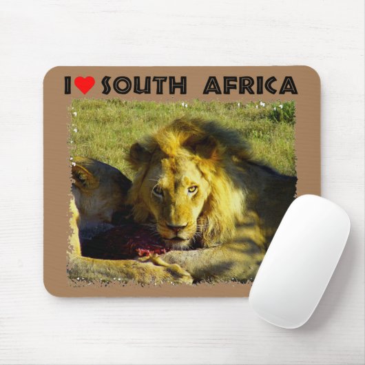 Ich höre Südafrika Löwenstau Mousepad (Mit Mouse)