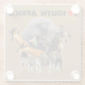 Ich höre Südafrika Wildlife Collage Glasuntersetzer (Rückseite)