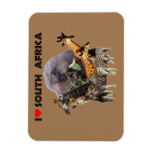 Ich höre Südafrika Wildlife Collage Magnet (Vertikal)