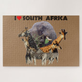 Ich höre Südafrika Wildlife Collage Puzzle (Horizontal)