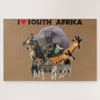 Ich höre Südafrika Wildlife Collage Puzzle