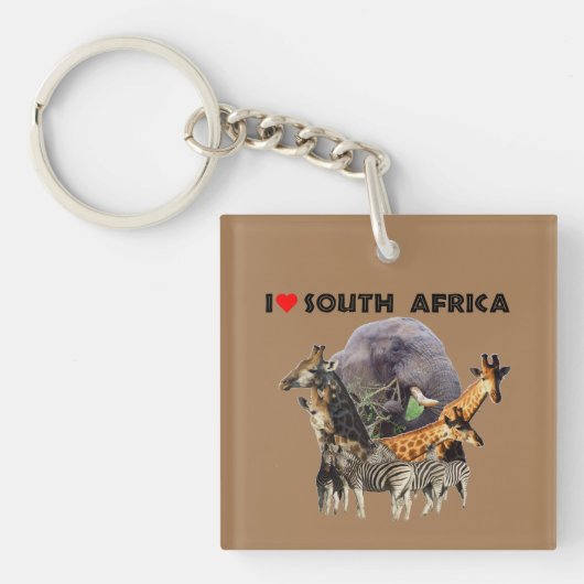 Ich höre Südafrika Wildlife Collage Schlüsselanhänger (Vorderseite)