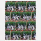 Ich höre Südafrika Zebra Aloe Fleecedecke (Vorderseite)