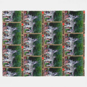 Ich höre Südafrika Zebra Aloe Fleecedecke (Vorderseite (Horizontal))