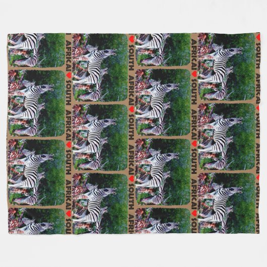 Ich höre Südafrika Zebra Aloe Fleecedecke (Vorderseite (Horizontal))