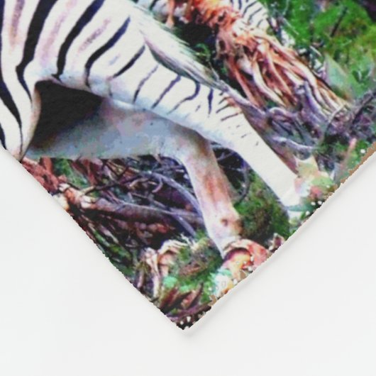 Ich höre Südafrika Zebra Aloe Fleecedecke (Ecke)