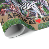 Ich höre Südafrika Zebra Aloe Geschenkpapier (Rolleneckpunkt)