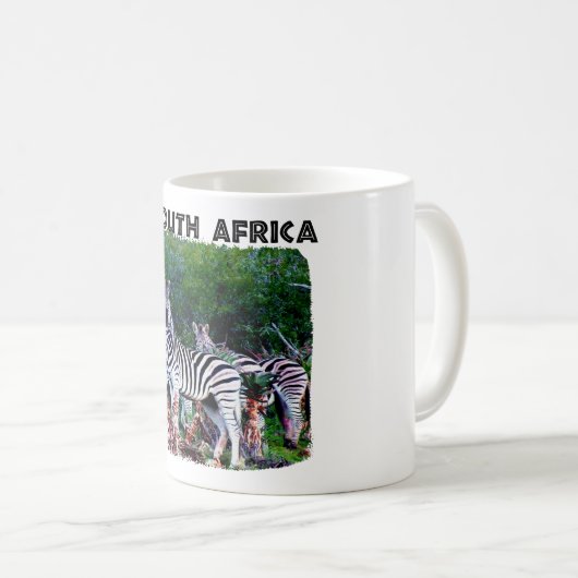 Ich höre Südafrika Zebra Aloe Kaffeetasse (VorderseiteRechts)