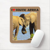 Ich höre Südafrikanische Elefanten in Liebe Mousepad (Mit Mouse)