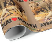 Ich höre Südafrikanische Kriege und Elefanten Geschenkpapier (Rolleneckpunkt)