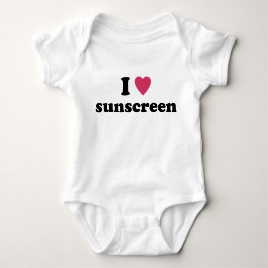 Ich höre Sunscreen Baby Baby Strampler (Vorderseite)