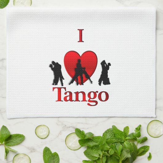 Ich höre Tango Geschirrtuch (Gefaltet)