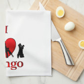 Ich höre Tango Geschirrtuch (Viertel Falte)
