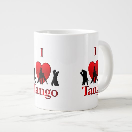 Ich höre Tango Jumbo-Tasse (Vorderseite Rechts)