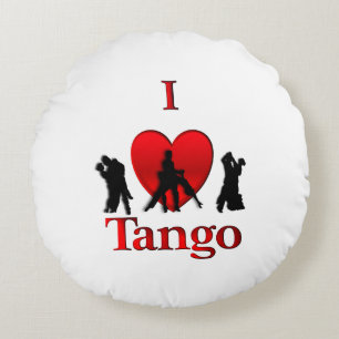 Ich höre Tango Rundes Kissen