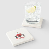 Ich höre Tango Steinuntersetzer (Seitenansicht)