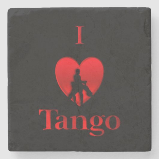 Ich höre Tango Steinuntersetzer (Vorderseite)