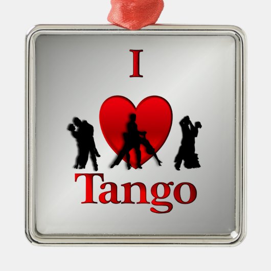 Ich höre Tango-Tanz Ornament Aus Metall (Vorne)