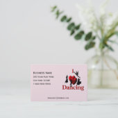 Ich höre Tanzen pink Visitenkarte (Stehend Vorderseite)