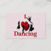 Ich höre Tanzen pink Visitenkarte (Rückseite)