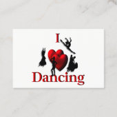 Ich höre Tanzkarte Visitenkarte (Rückseite)