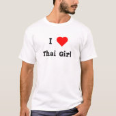 Ich höre thai Girl Bold Design T-Shirt (Vorderseite)