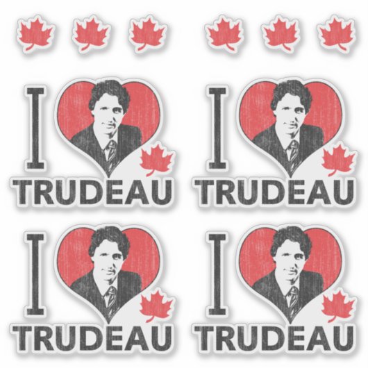 Ich höre Trudeau Contour Cut Set Aufkleber (Vorderseite)