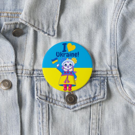 Ich höre Ukraine! - Button Niedlich Fundraiser But (Beispiel)