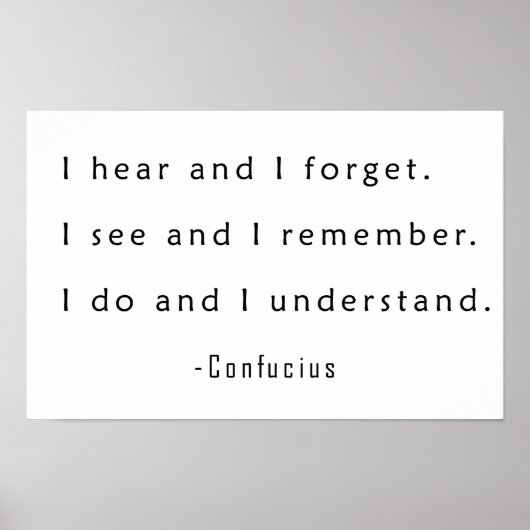 Ich höre und vergesse poster (Vorne)