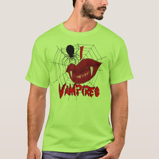Ich höre Vampire {Limettengrün} T-Shirt (Vorderseite)