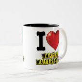 Ich höre Waffelkleider Zweifarbige Tasse (VorderseiteRechts)