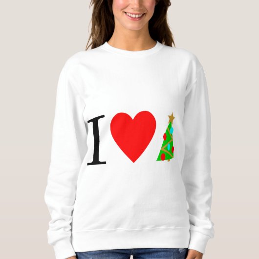 Ich höre Weihnachten / I Liebe Weihnachten Sweatshirt (Vorderseite)