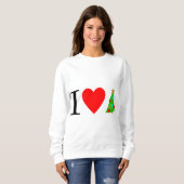 Ich höre Weihnachten / I Liebe Weihnachten Sweatshirt (Vorne ganz)