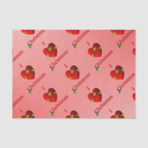 Ich höre Weihnachts-Tissue Red