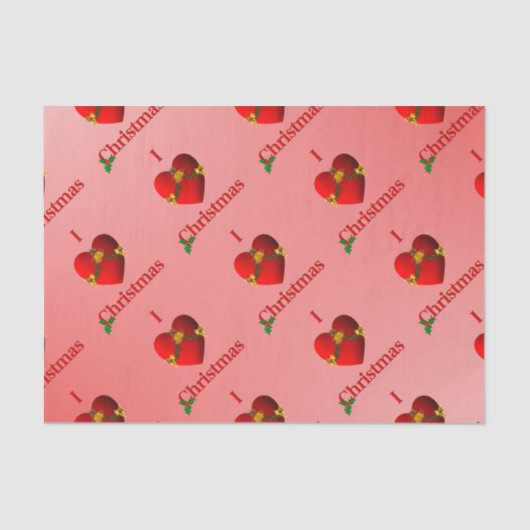 Ich höre Weihnachts-Tissue Red Seidenpapier (Vorderseite)