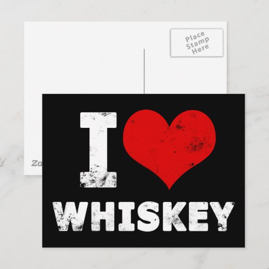 Ich höre Whiskey Postkarte (Vorne/Hinten)