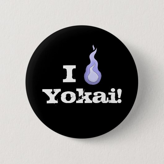 Ich höre Yokai! Hitodama Fireball Button (Vorderseite)