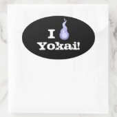 Ich höre Yokai! Hitodama Fireball Ovaler Aufkleber (Tasche)