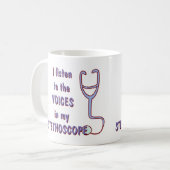 Ich höre zu den Stimmen Kaffeetasse (Vorderseite Links)